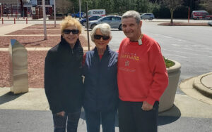 This recent photo shows Milton Kline meeting up with his newfound sisters Lois and Mary Ann.